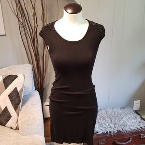 Black bodycon sweater dress EXPRESS